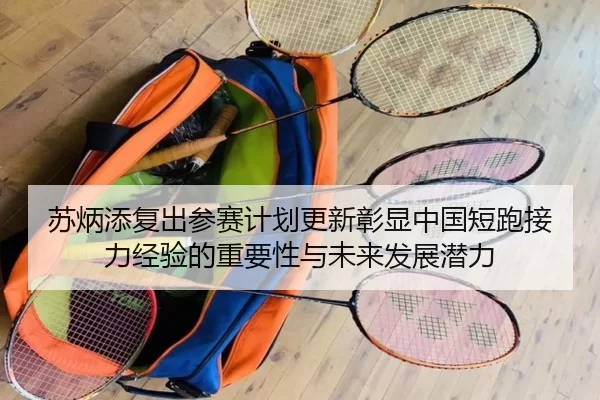 苏炳添复出参赛计划更新彰显中国短跑接力经验的重要性与未来发展潜力
